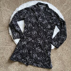 Bebe Robe Black‎ White Women’s Size Medium No Belt